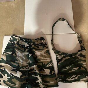 Women’s Camouflage Shorts and Matching Bag